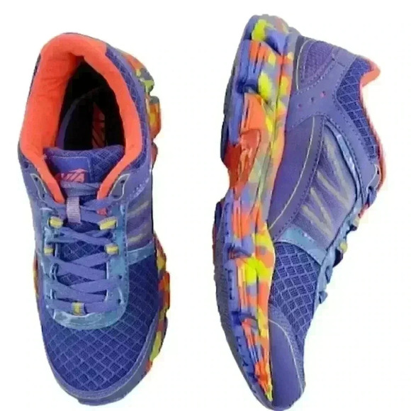 Avia Girls Avi-Play A815 GUOK Running Shoe Girls Size 5/6 Colorfull Lacep-Up - Picture 6 of 8